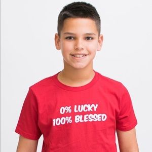 0% Lucky / 100% Blessed T- shirt ( Unisex Kids )